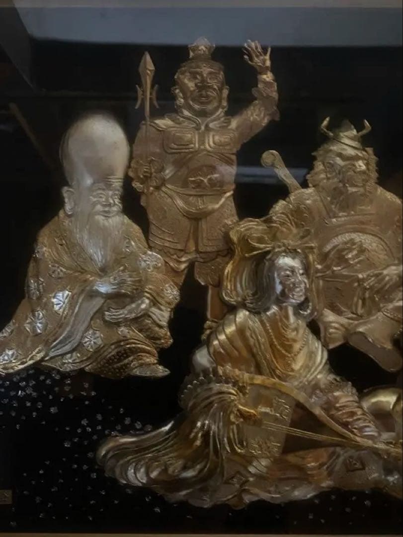 大型黄金七福神 立体工芸品 純金 純銀 金運 開運 縁起物 昭和レトロ