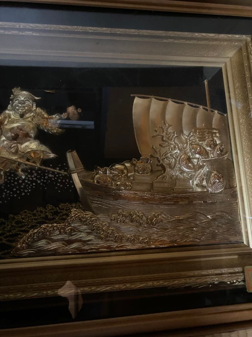 大型黄金七福神 立体工芸品 純金 純銀 金運 開運 縁起物 昭和レトロ