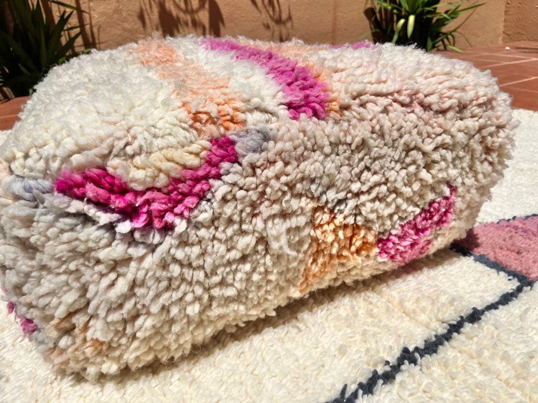 モロッコ　プフ　pouf アジラル　オットマン クッション　ラグ　141