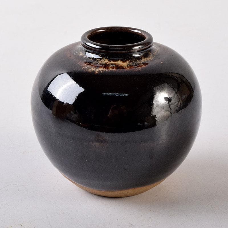 茶道具 京焼 桶谷定一作 文琳 茶入 共箱 V 8177