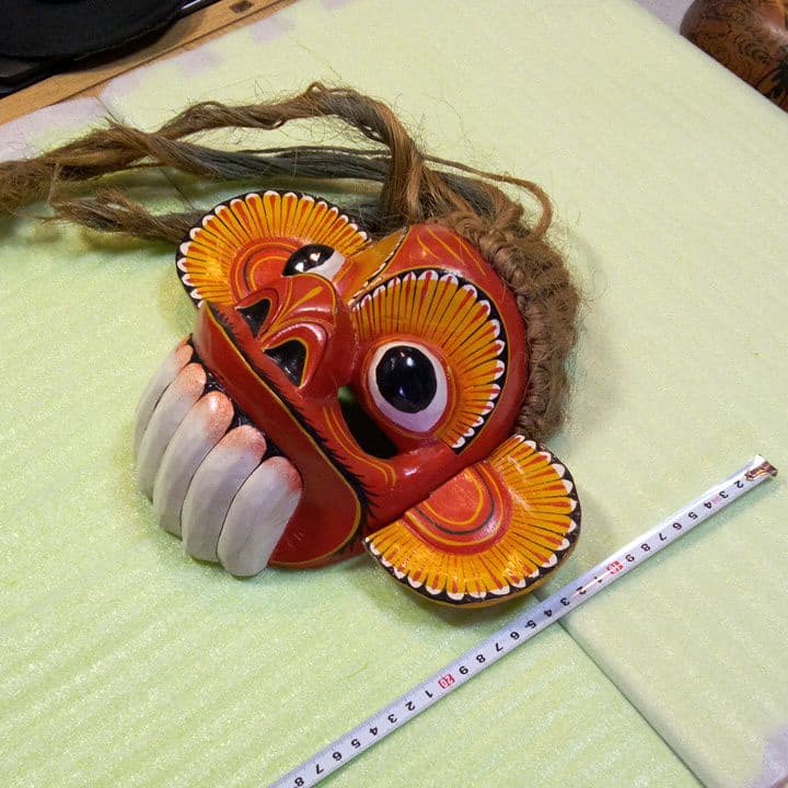 インドネシア お面 マスク 民族面 木彫り面 木製 木彫り 壁掛け 魔除け