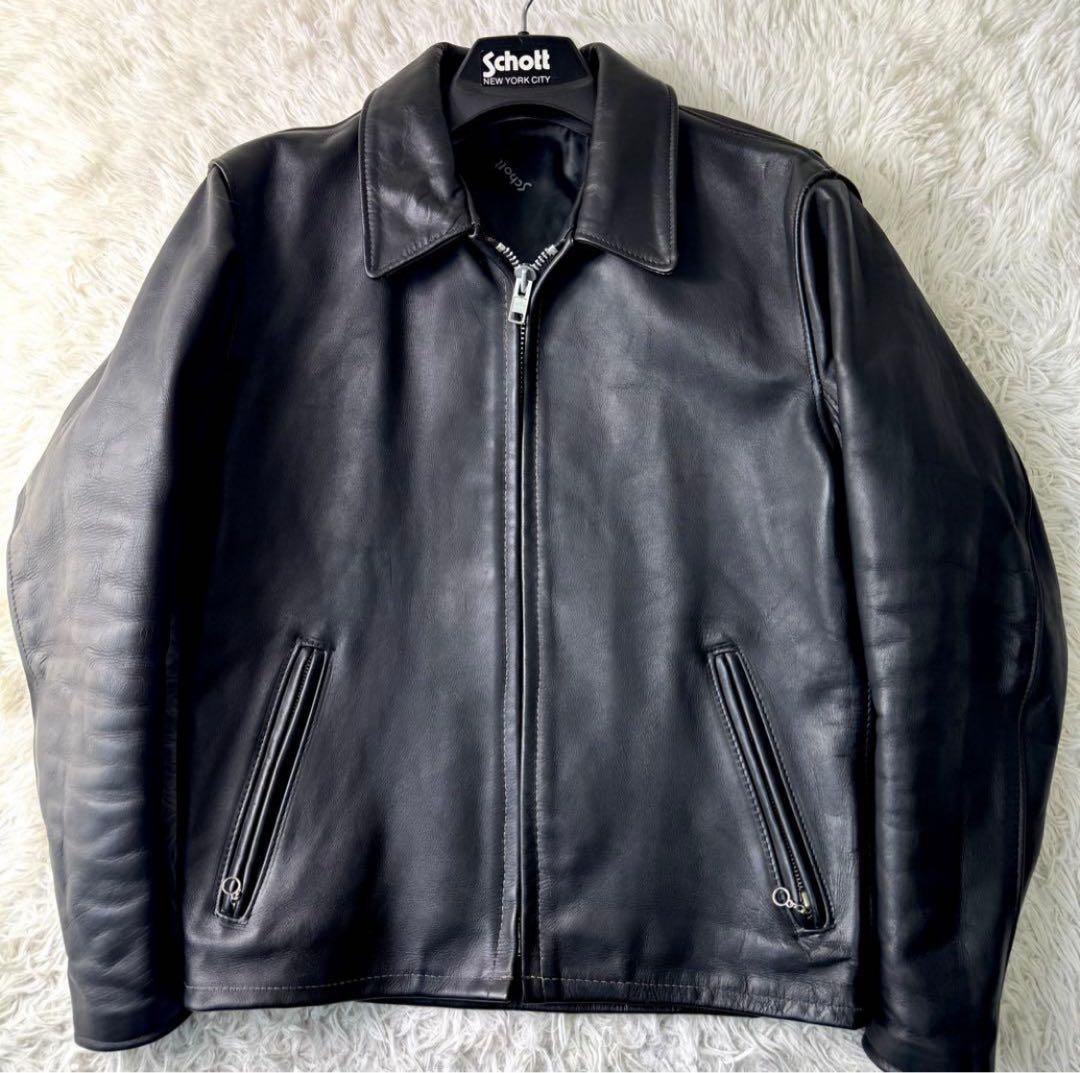 美品/希少　schott トラッカージャケット　652 本革　ブラック　38 美品/希少レア schott トラッカージャケット 652 本革 ブラック 38
