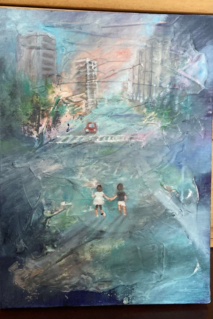 油彩　真筆　大きさF4 額なし