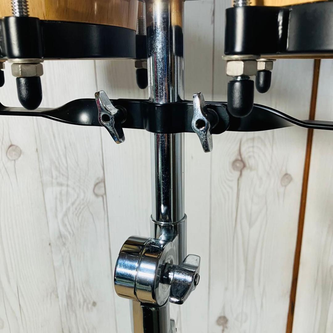 希少 美品】LP Aspire ウッドボンゴ ツイン スタンド付き 打楽器