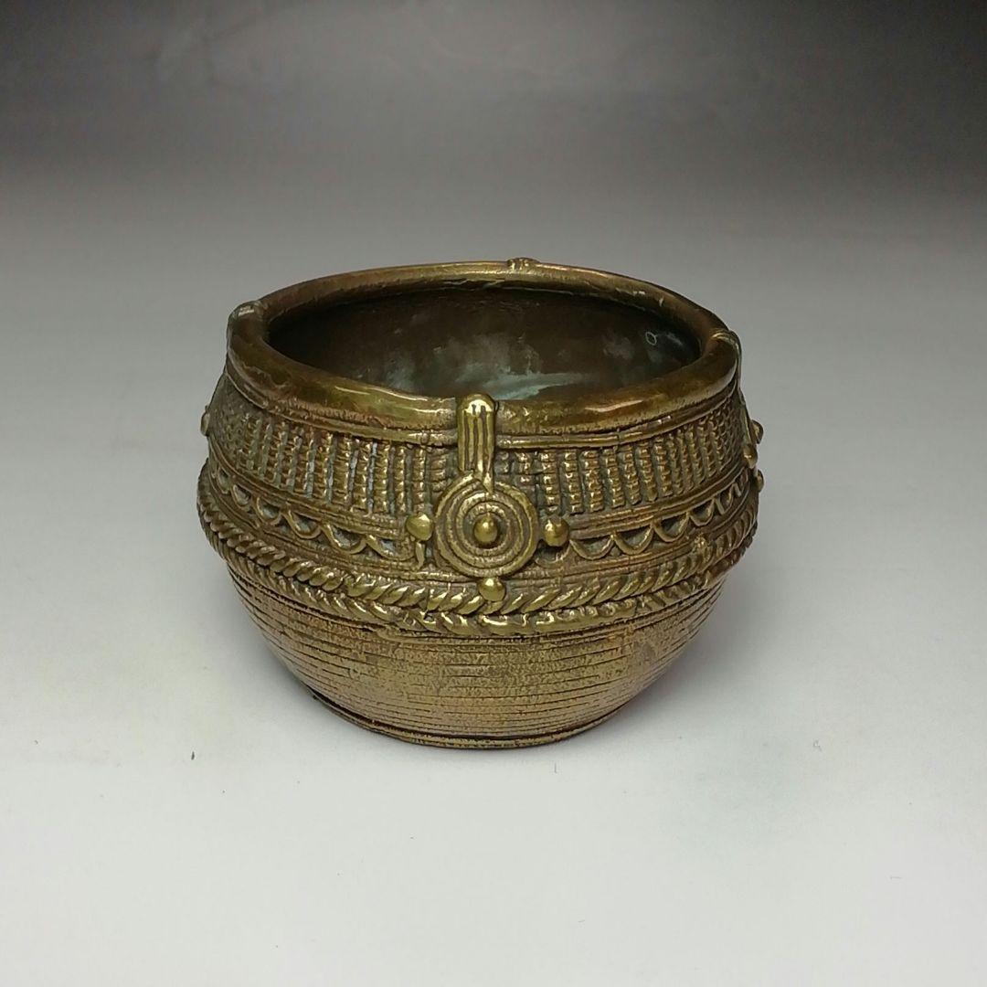 Ｓ５７９　蓋置　『印度産　佛器蓋置』『永田宗伴　箱書』『銅製』　共箱　茶道具