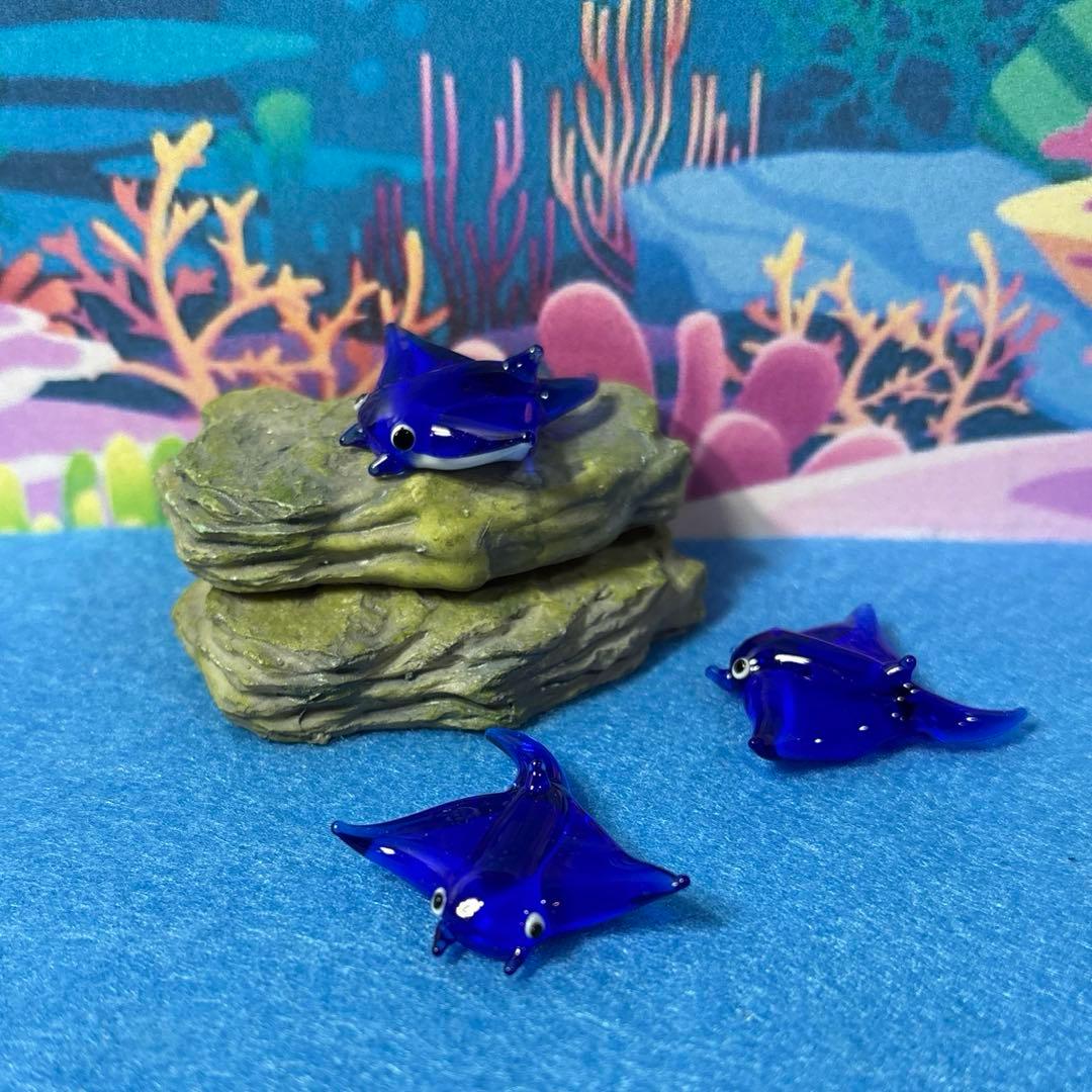 マンタガラス細工ミニチュア