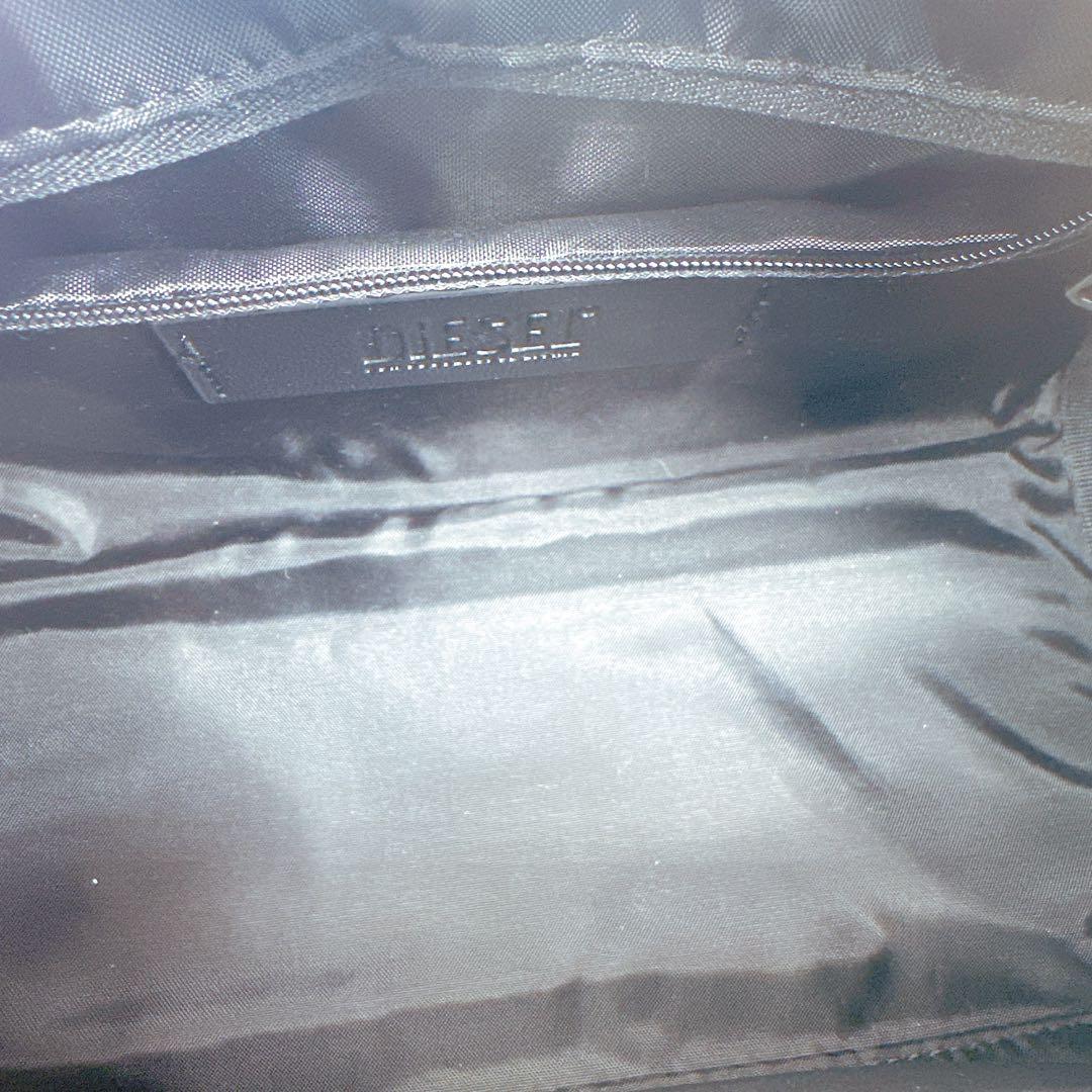 ディーゼル　MERI 2way ミニボストンバッグ　1DR ロゴエンボス　黒