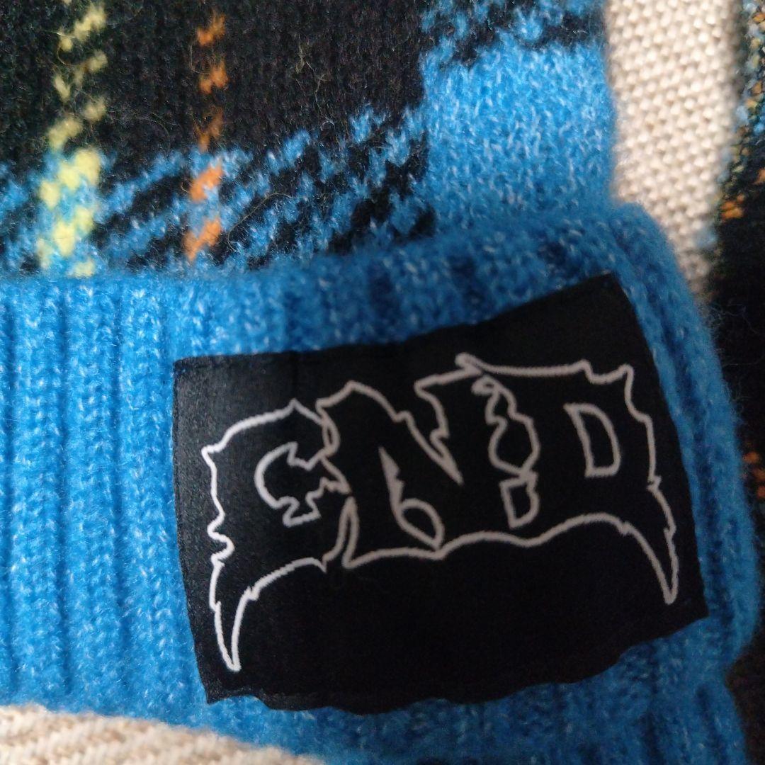 _ L´ily_様 青×黒 ウサギ耳付きニット帽 キャンディストリッパー