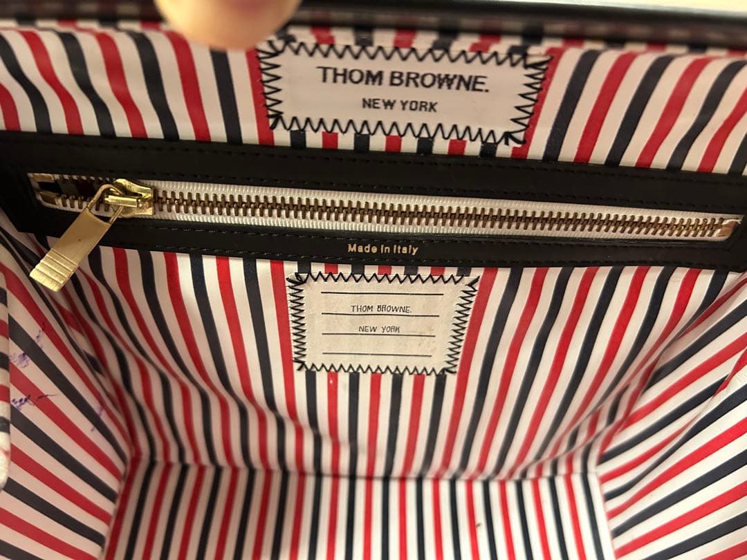 【最終価格】トムブラウン　thom browne レザーハンドバッグ