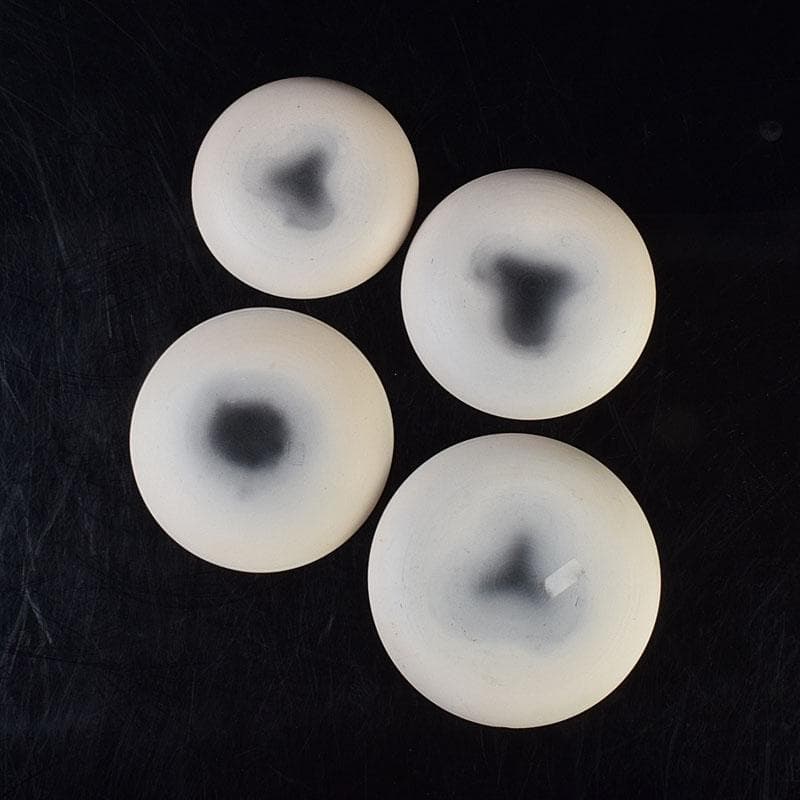 深草焼 染付 四ッ盃 明治期 時代箱 N R9296