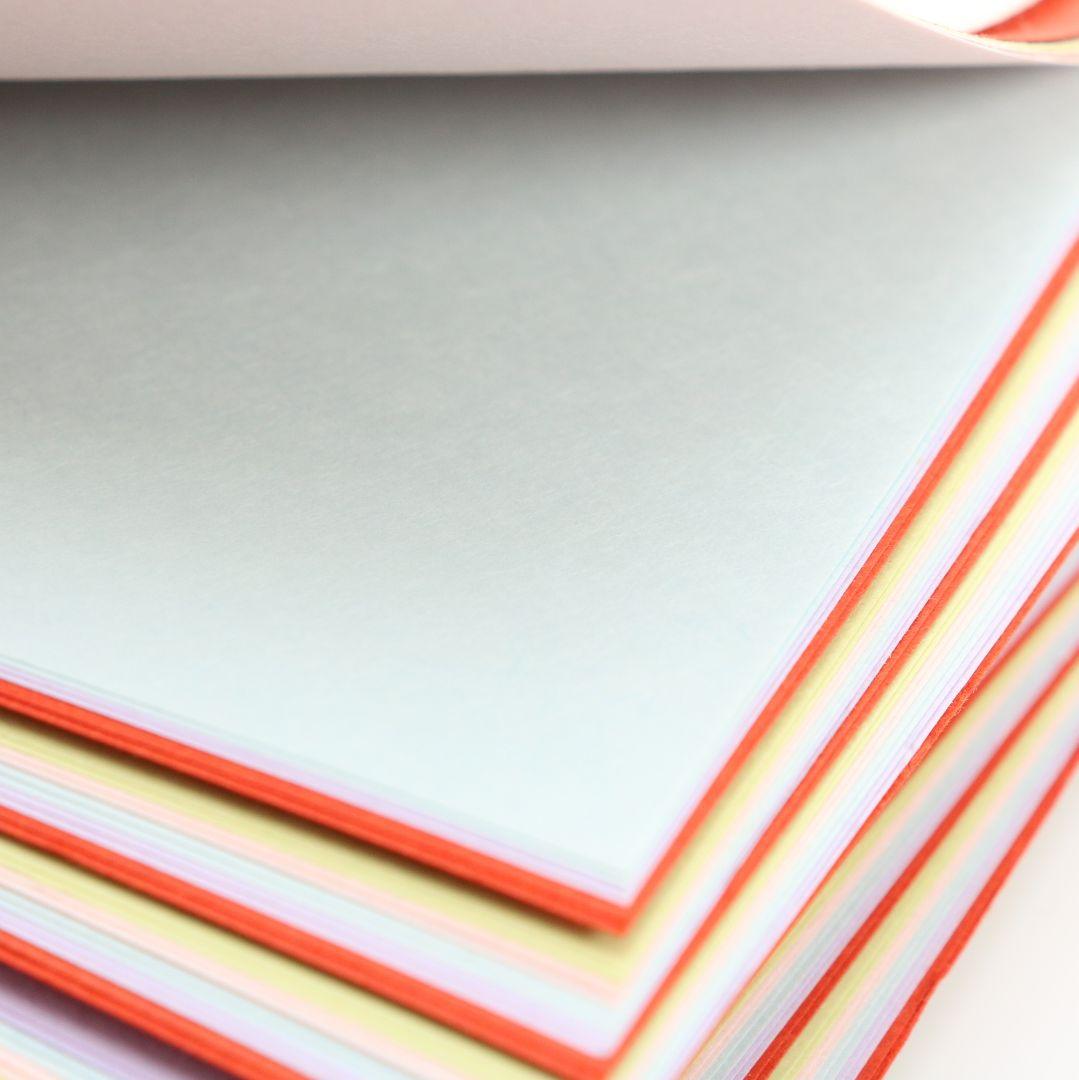 山崎吉左衛門作 檀紙五色 紙釜敷 共箱 茶道具 C180 1F18