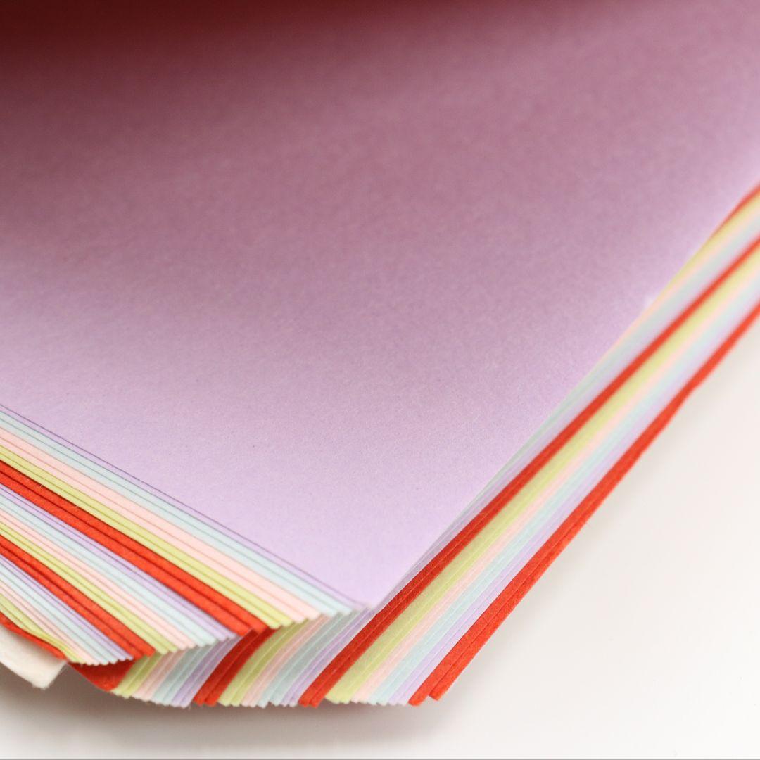 山崎吉左衛門作 檀紙五色 紙釜敷 共箱 茶道具 C180 1F18