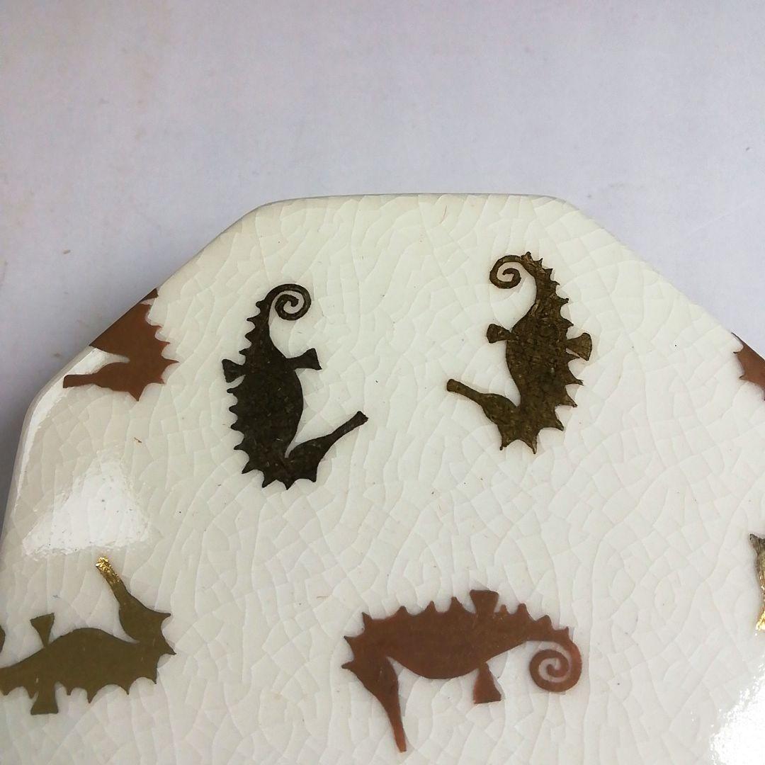 T805 香合 『干支香合』『丹山窯 小峠葛芳 造』 共箱 茶道具