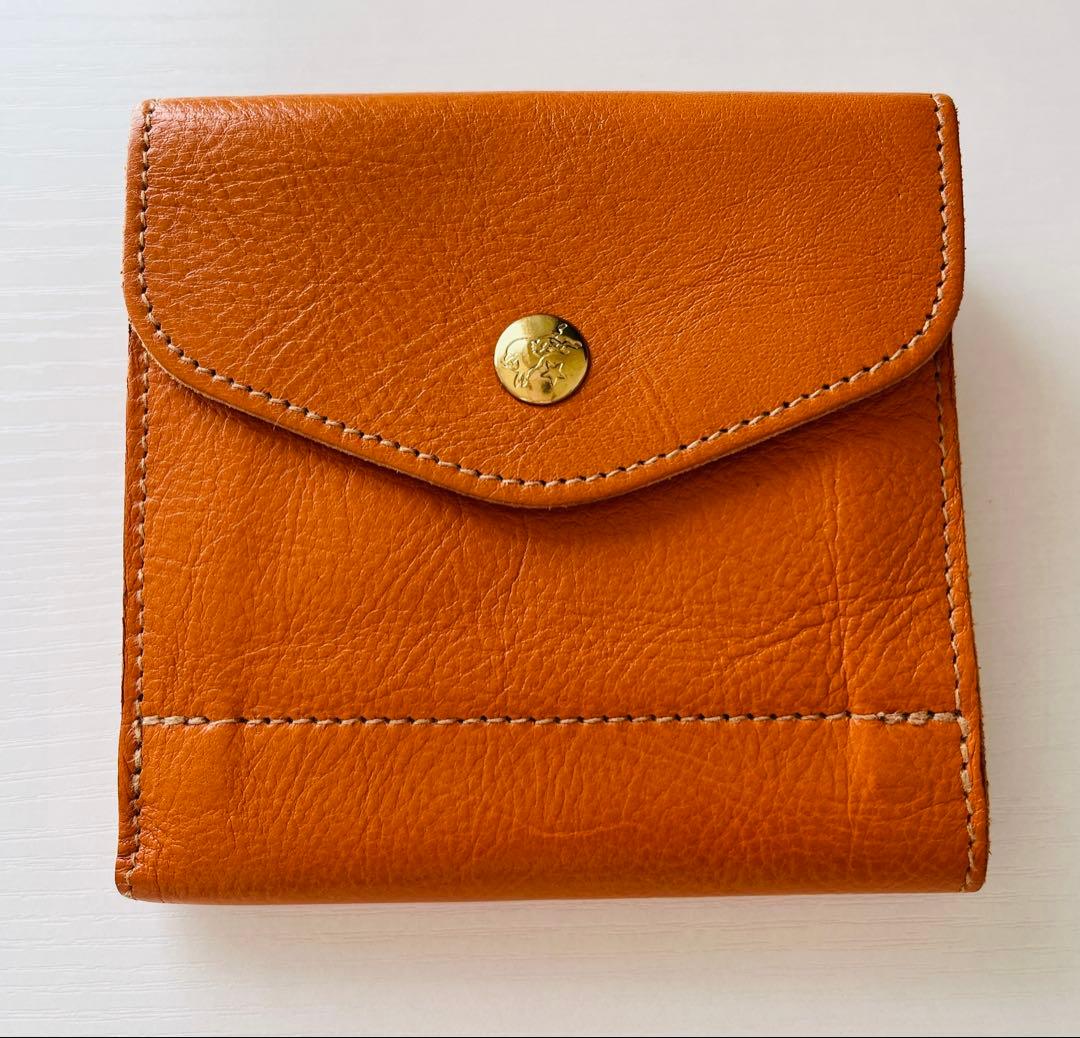 IL BISONTE イルビゾンテ　二つ折り財布 オレンジ