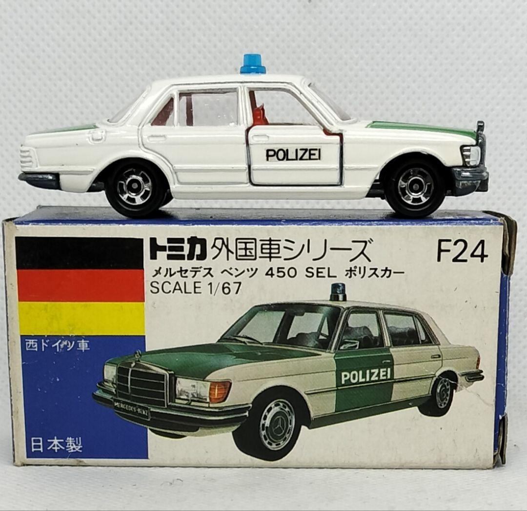 《青箱トミカF24-1-1》メルセデスベンツポリス【初期ロット】未使用美品箱劣化