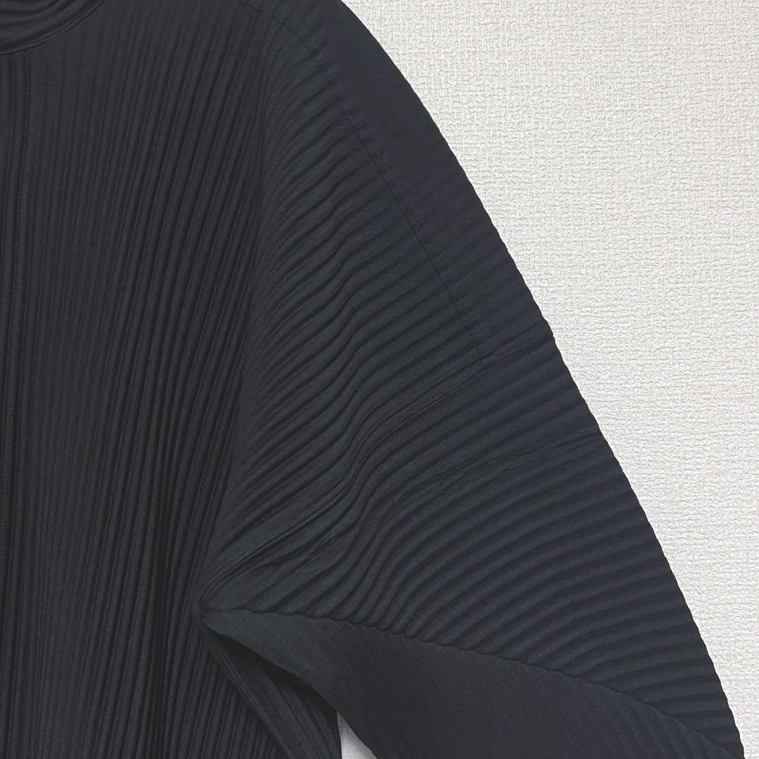 オムプリッセイッセイミヤケ　ロングコート　ロング羽織り　ブラック