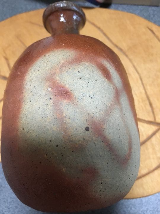 備前焼 末田恵作 緋襷徳利 個展作品再値下げ