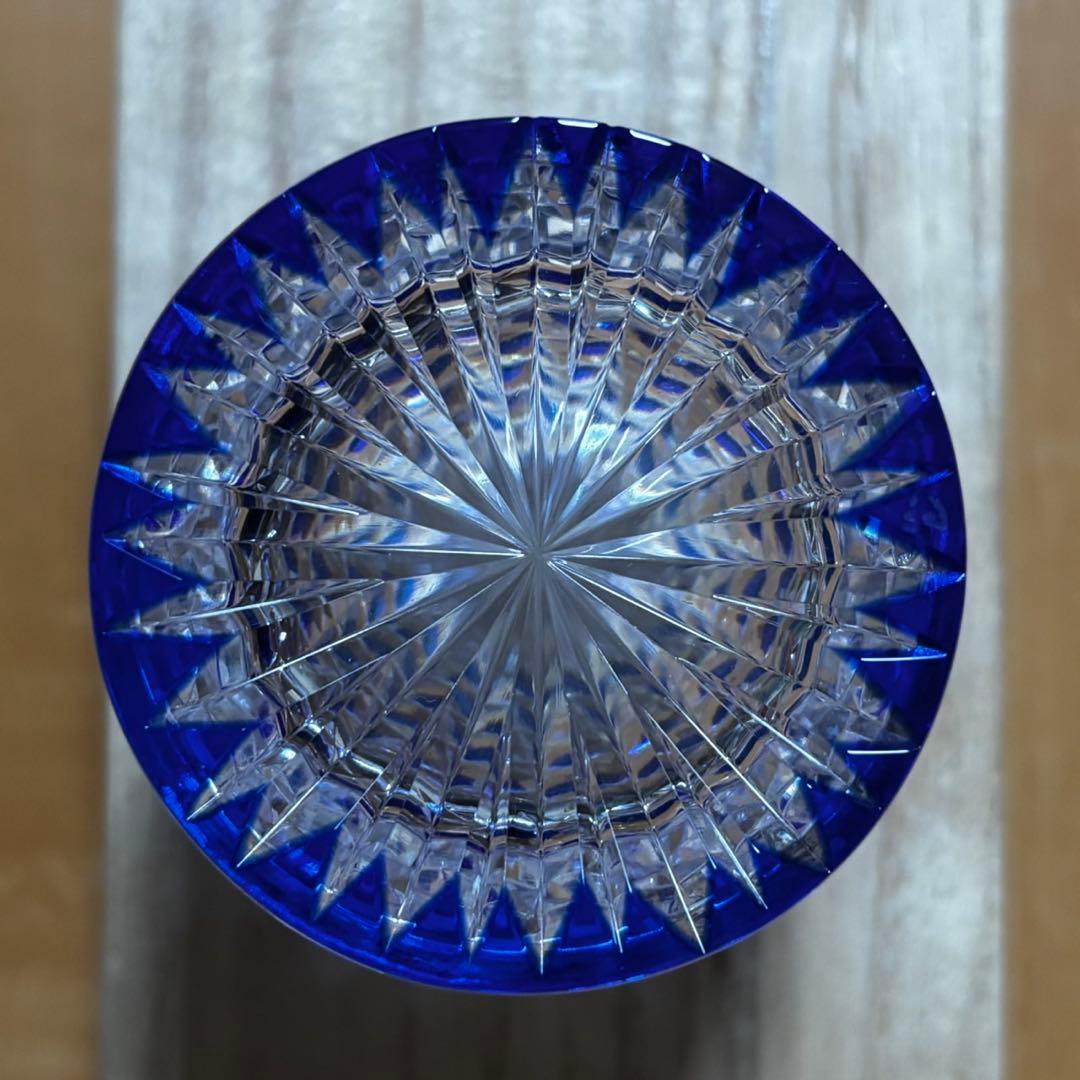 希少 美品 江戸切子 黒川昭男 棗 小物入れ ボンボニエール 一口 冷酒