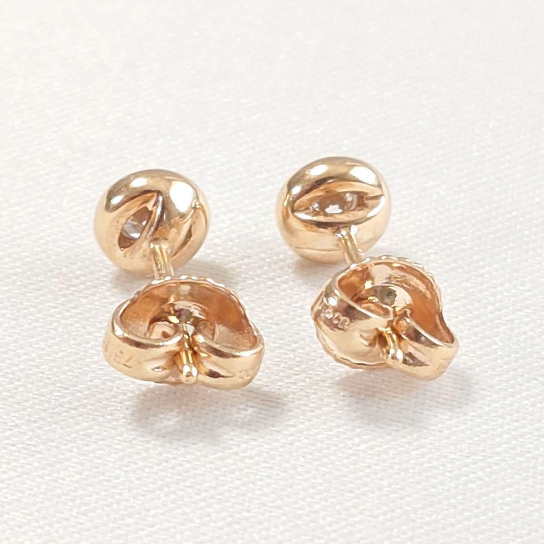 美品】ティファニー K18 バイザヤード ダイヤモンドピアス 7112