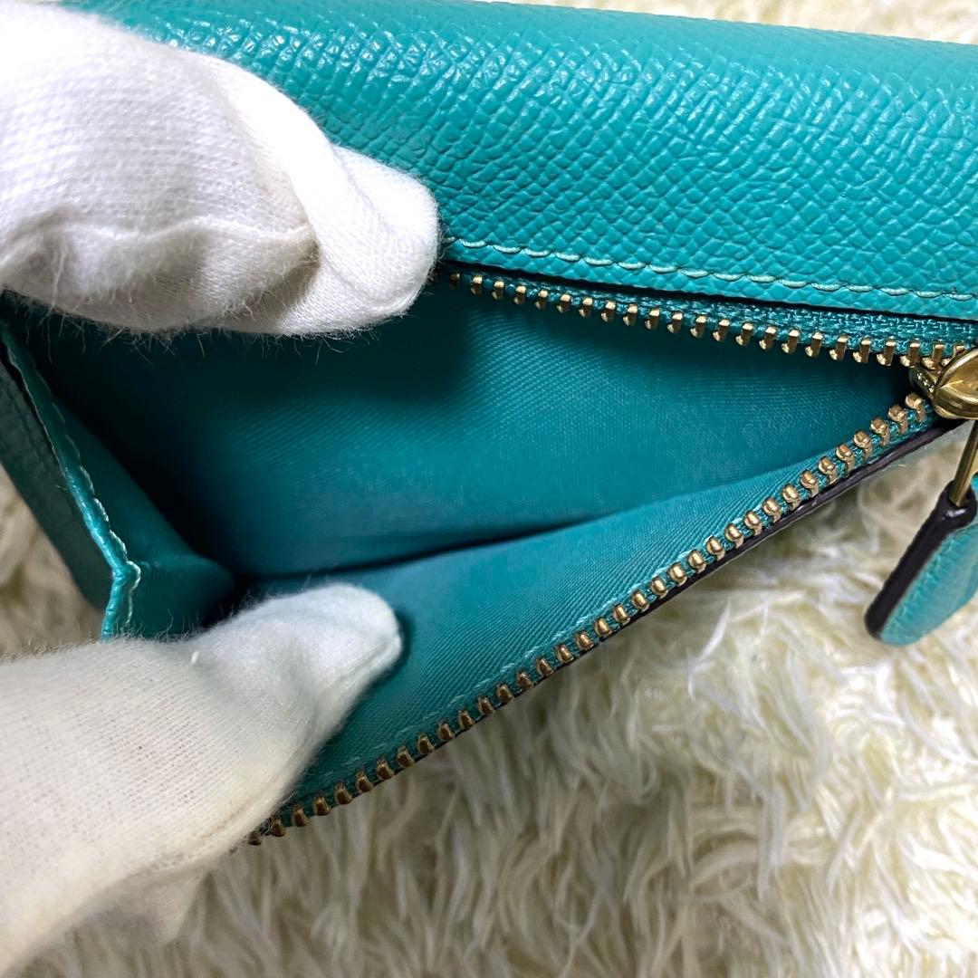 美品✨ COACH コーチ 二つ折り財布 ミニトライフォールド ウィロウ