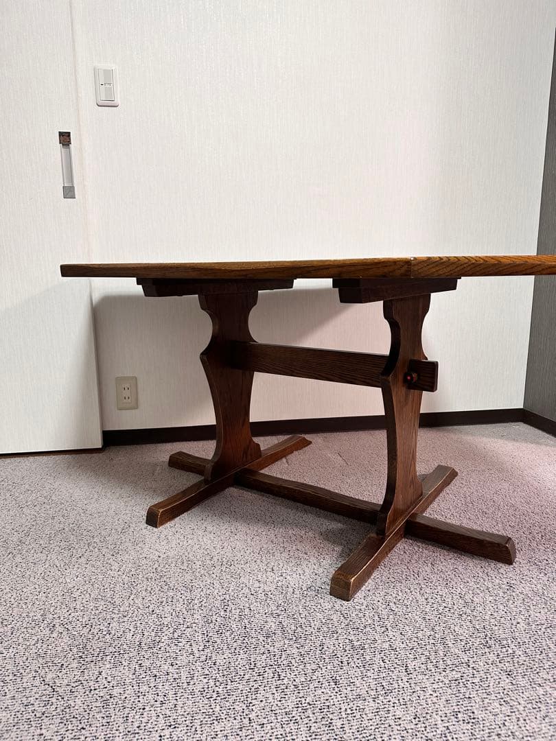 五角形 ダイニングテーブル 楔打ち アンティーク調