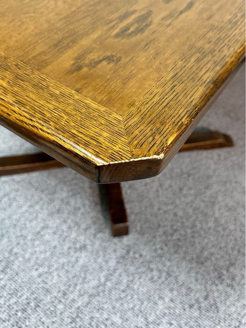 五角形 ダイニングテーブル 楔打ち アンティーク調