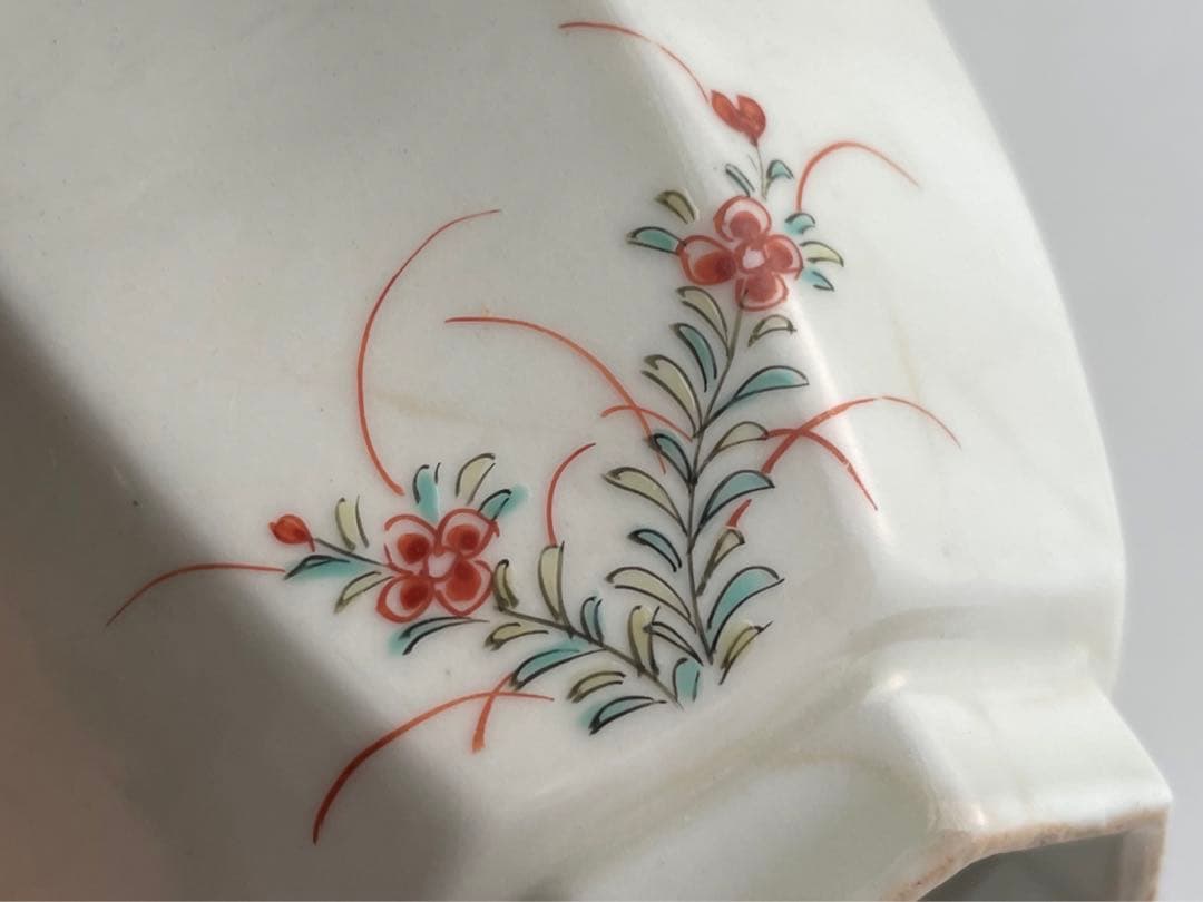 骨董 アンティーク 柿右衛門 竹に雀 八角 小鉢 向付 蕎麦猪口 カップ