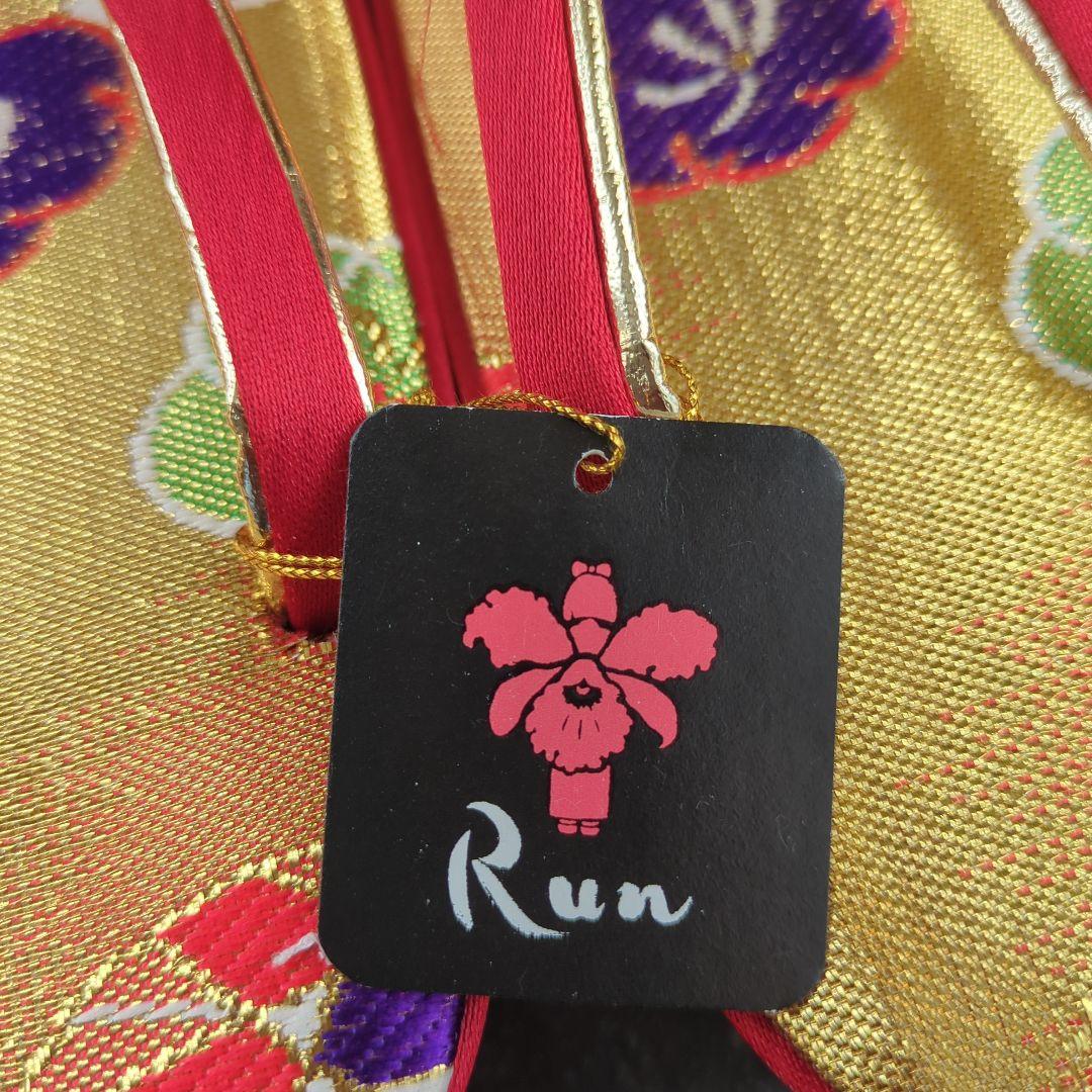 ⭐【新品タグ付き】Run 金×花柄・鞠模様　7歳　帯　箱せこセット　七五三