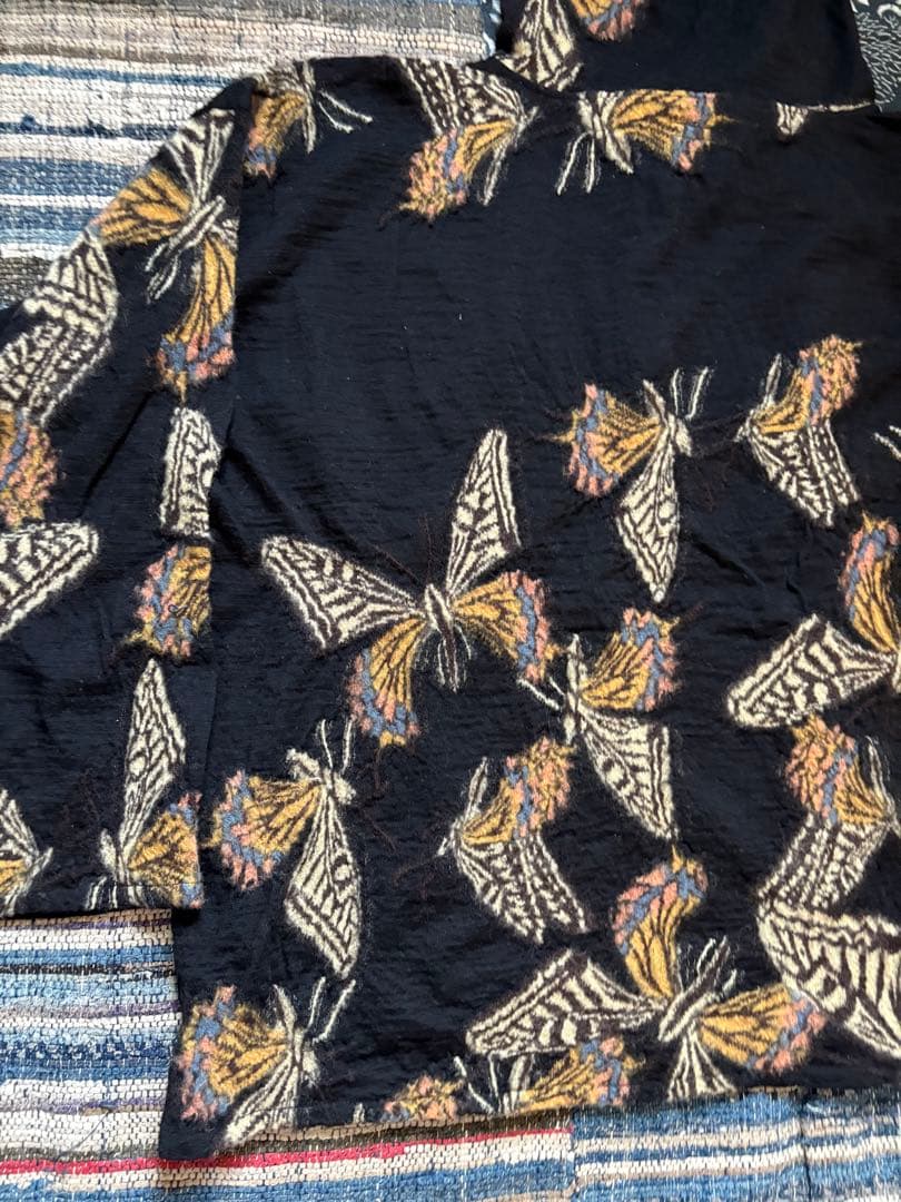 KAPITAL 縮絨ウール　蝶々　フード付きパーカー　バハパーカー