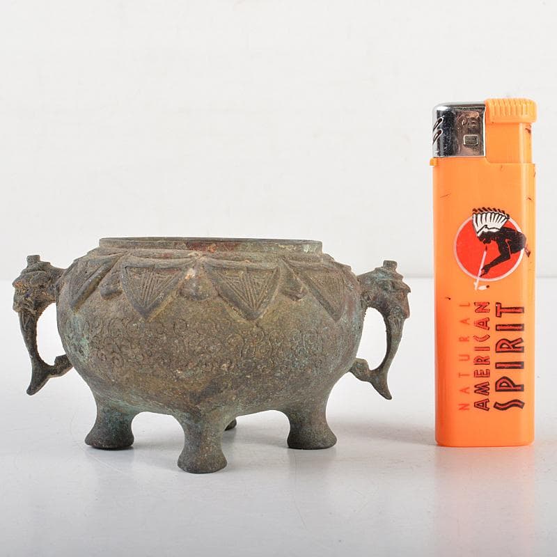 中国 古銅青銅 双耳四つ足香炉 V R7491 - メルカリ