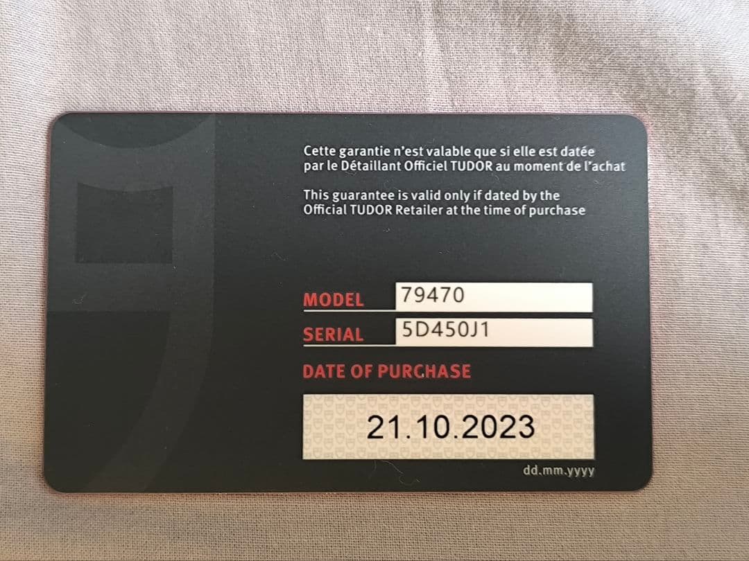 河童 ブラックベイ プロ M79470-0001 TUDOR チューダー