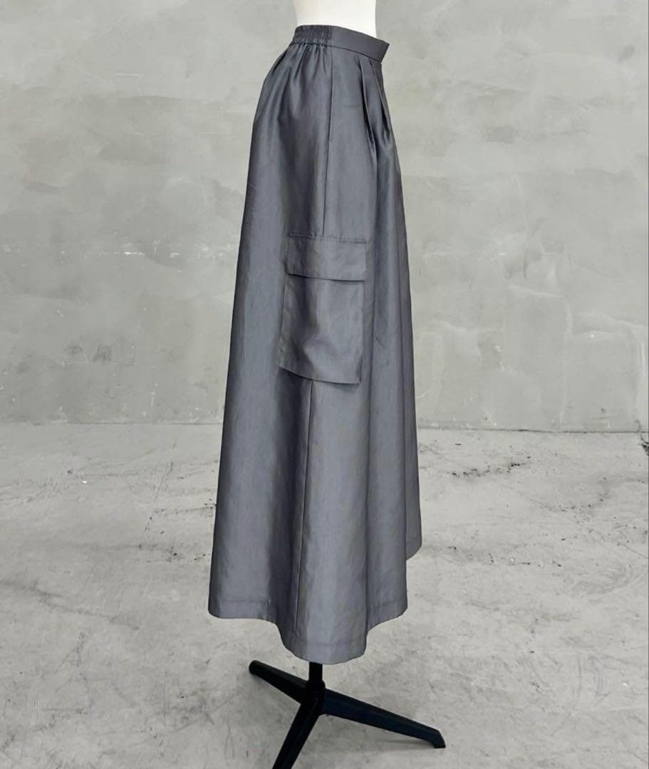 最安値】Lig. ワイドカーゴパンツ グレー サテンパンツ
