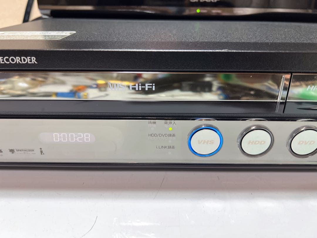 VHS・DVDレコーダー SHARP DV-ACV52 ギア交換品