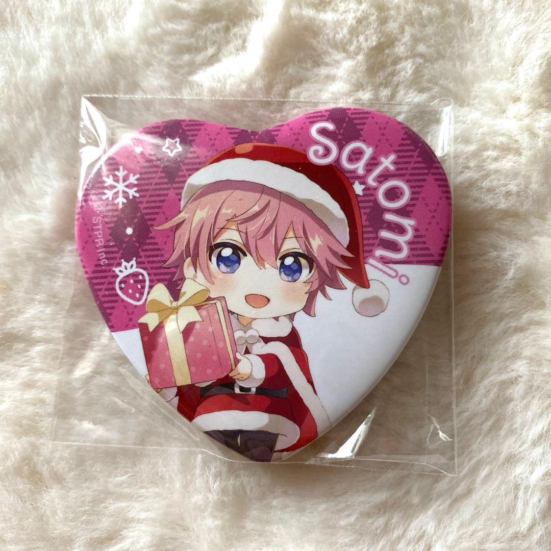 すとぷり さとみくんクリスマスハート缶バッジ - メルカリ
