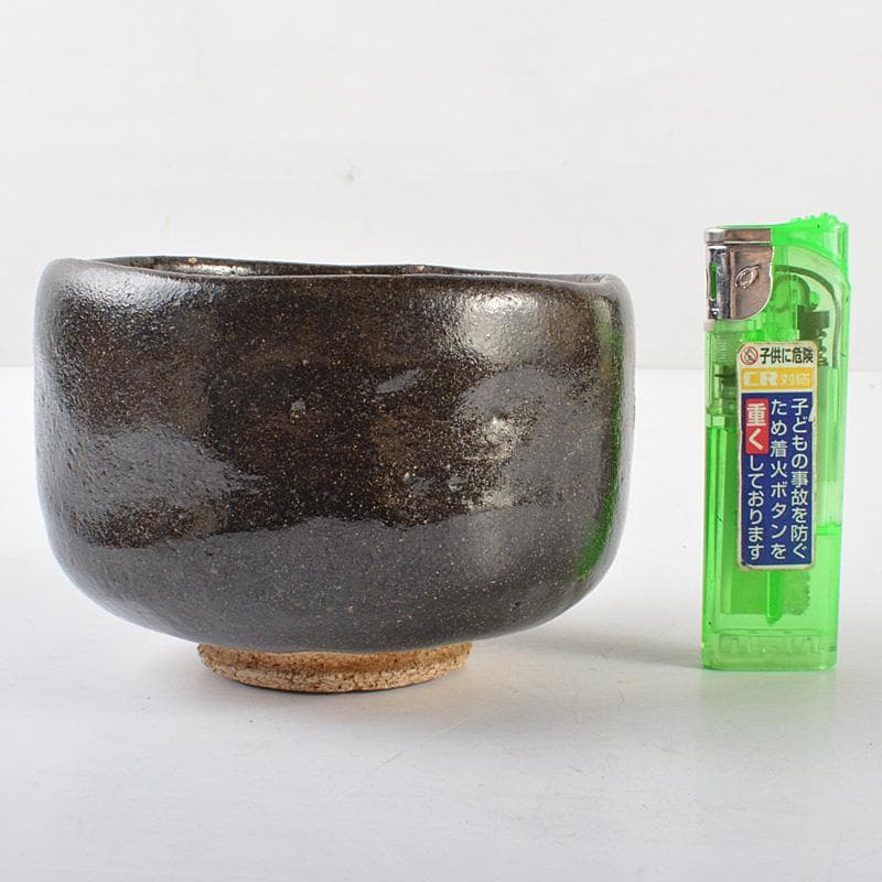 茶道具　十一代楽吉左衛門　慶入造　黒楽茶碗　時代箱　M　R6402