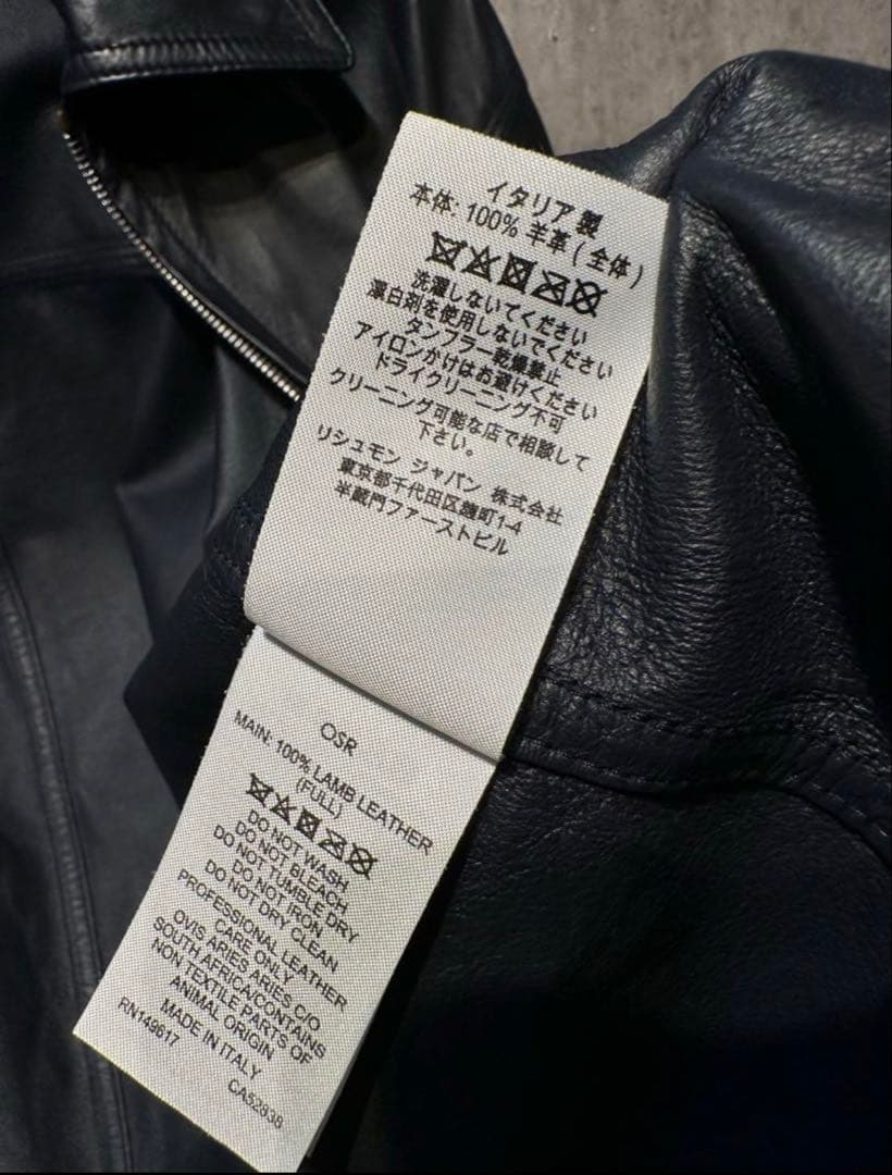 専用！定価約30万円【赤字覚悟】dunhill レザー ジャケット 黒 - メルカリ