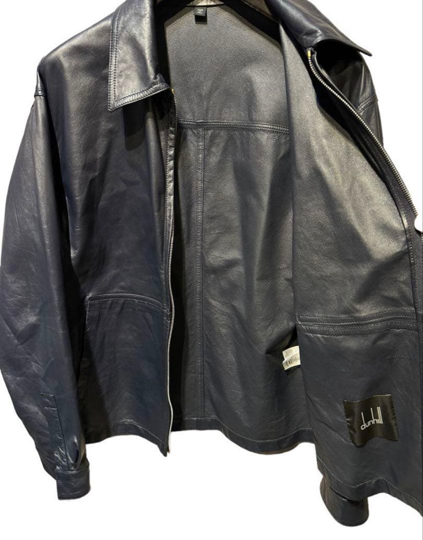 専用！定価約30万円【赤字覚悟】dunhill レザー ジャケット 黒 - メルカリ