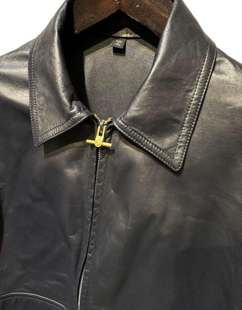 専用！定価約30万円【赤字覚悟】dunhill レザー ジャケット 黒 - メルカリ