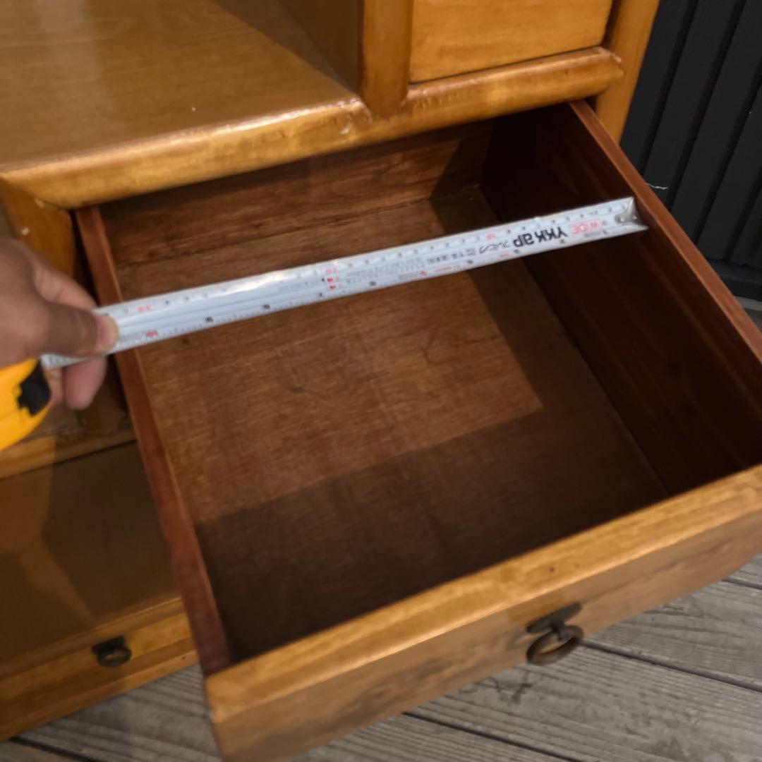 ① 昭和レトロ 中国古典家具 木製 階段箪笥 サイドボード 古家具