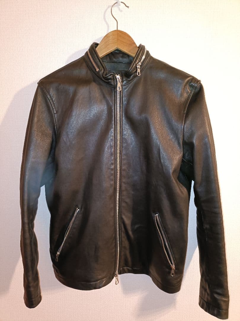 NANO UNIVERSE シングルライダース ジャケット ラムレザー L 黒 - メルカリ