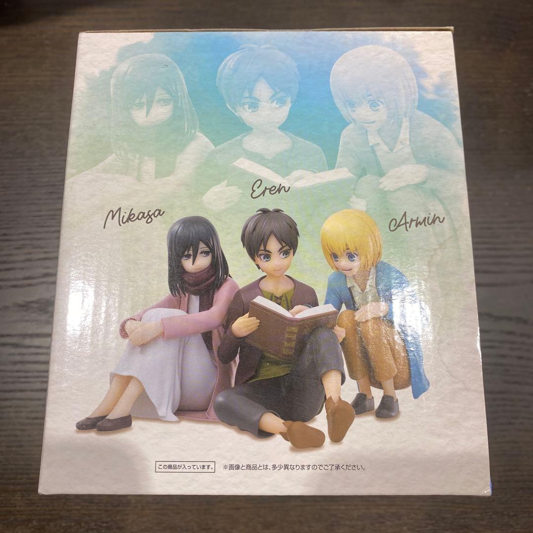 一番くじ 進撃の巨人 地鳴らし A賞 エレン＆ミカサ＆アルミン フィギュア
