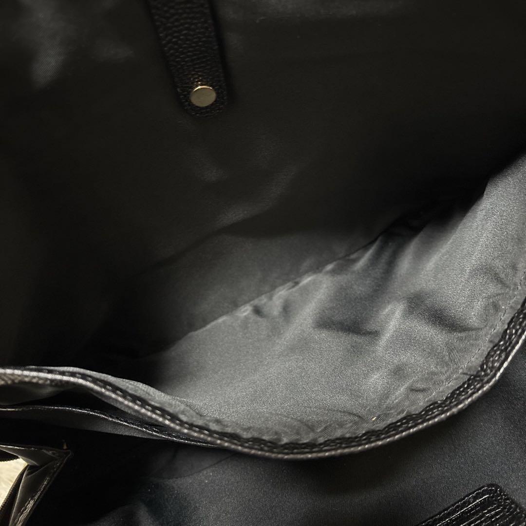 SEEKER ブリーフケース レザー シボ革 A4サイズ可 黒