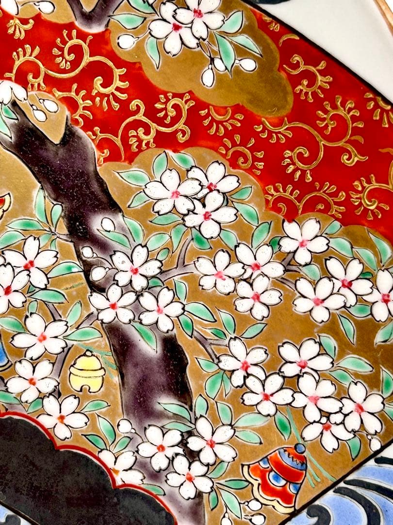 稀少 明治九谷の第一人者 松本佐平 松雲堂 五彩手流水