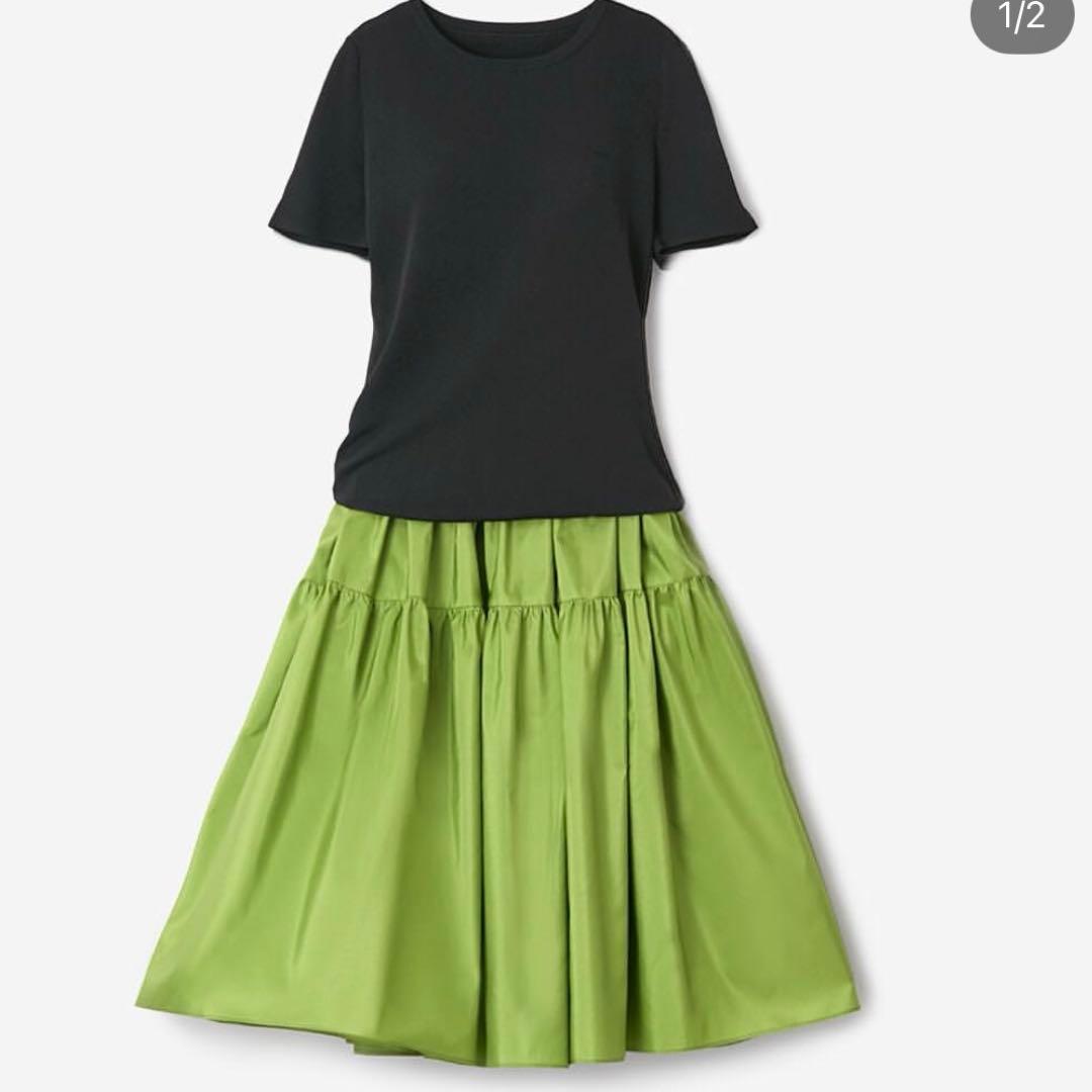 FOXEY シルクタフタスカート　DOLLY NOIR