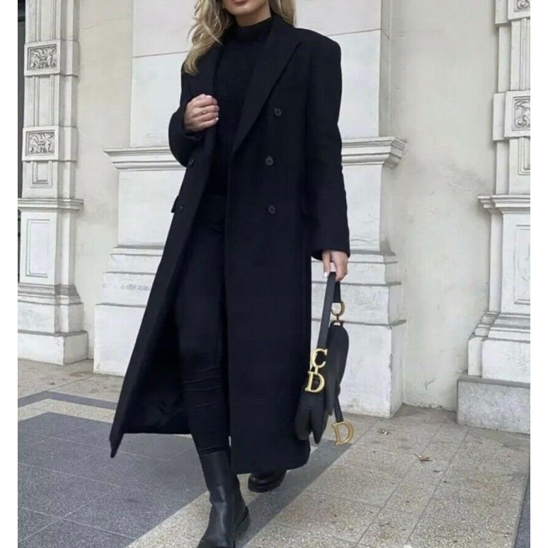 人気 ZARA ダブルチェスターコート MANTECO スーパーロング L - メルカリ