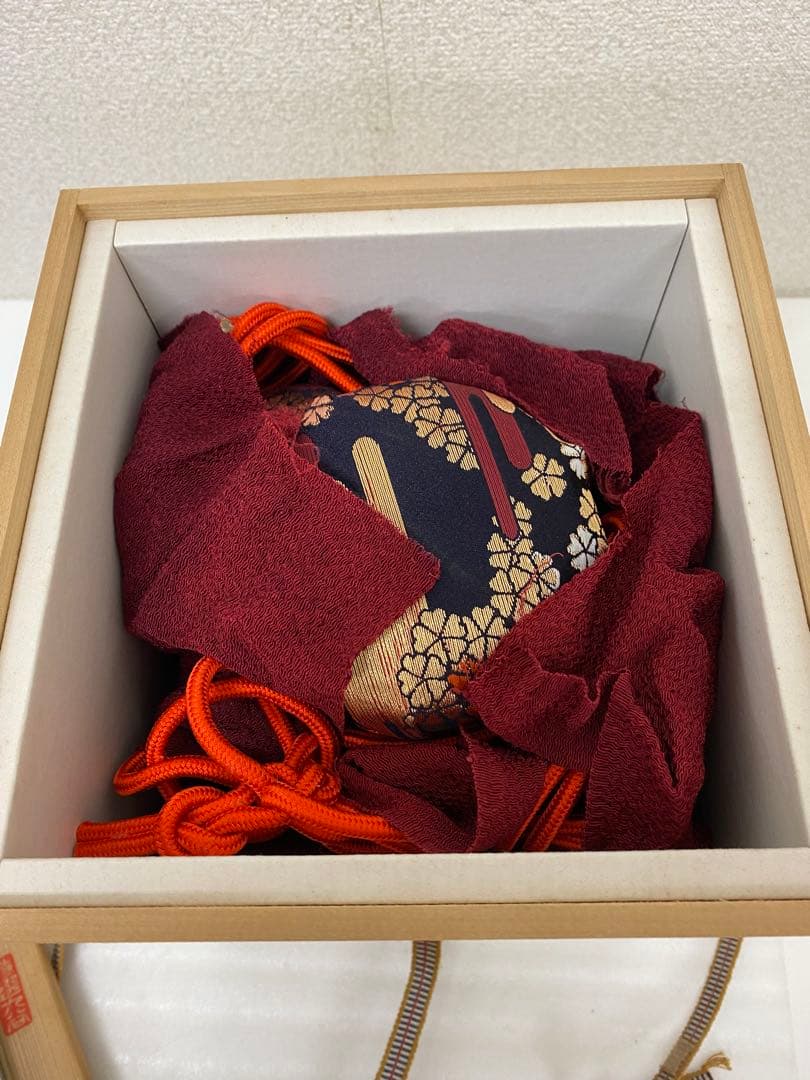 3-2418 九谷 色絵 吉野山図 茶壺 重要文化財写 野々村 仁清 玉泉堂の