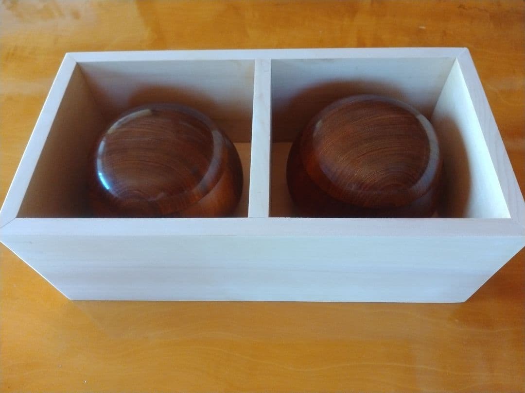 囲碁碁笥2個セット 木箱付き