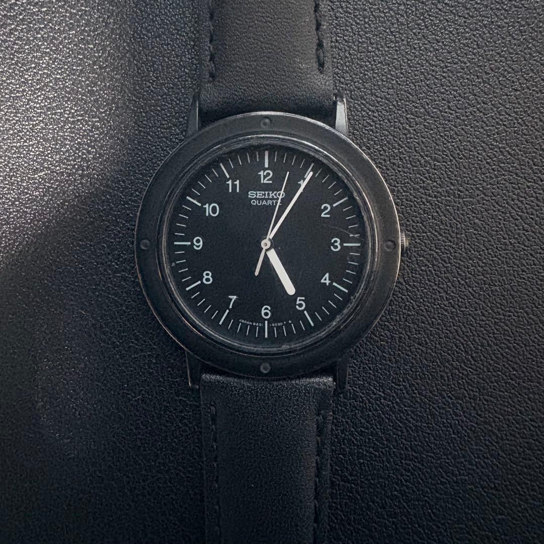 セイコー シャリオ 6431-6030 黒　当時物