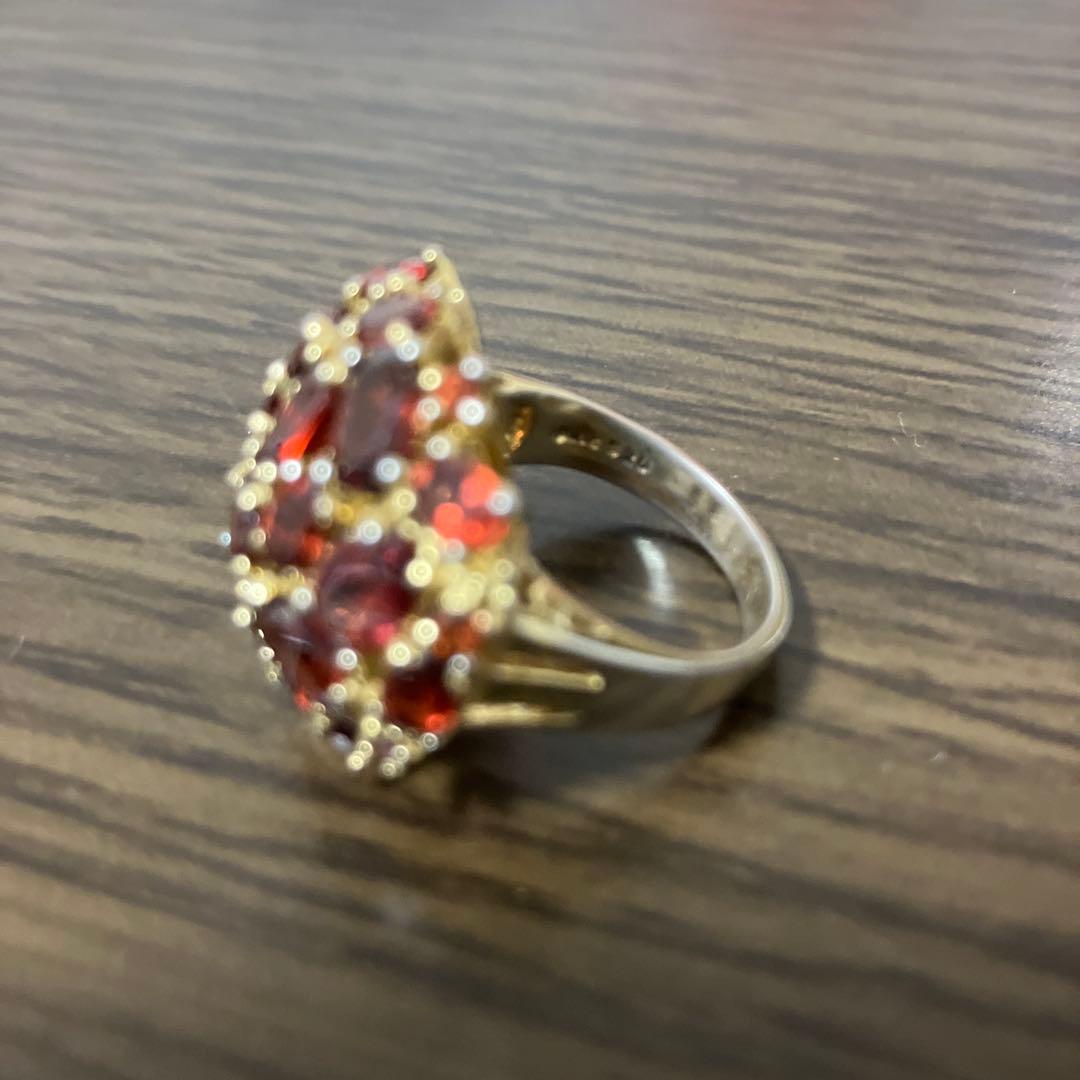 株*ン様 碌山　ガーネット　シルバー925 指輪　11号