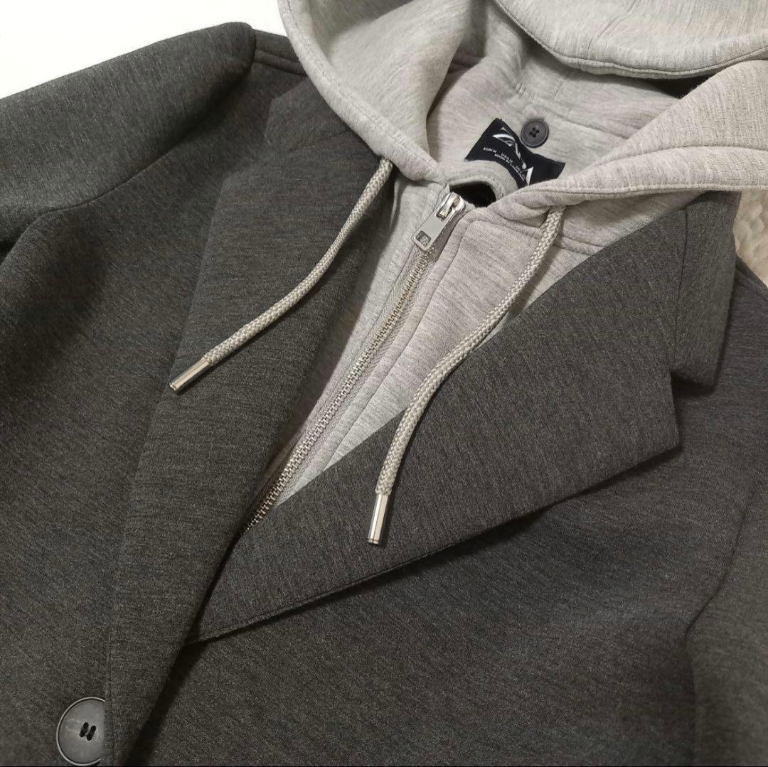 美品⭐︎ZARA デタッチャブルフードコート ロング チェスター